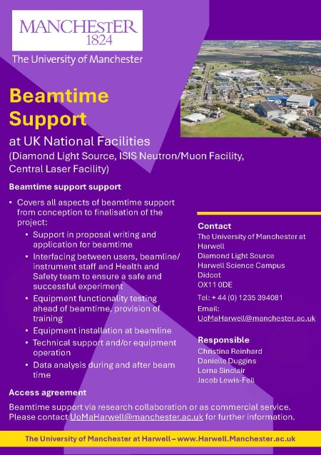 Flyer for beamtime support