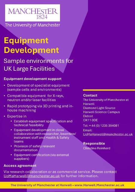 Flyer for Equipment Development