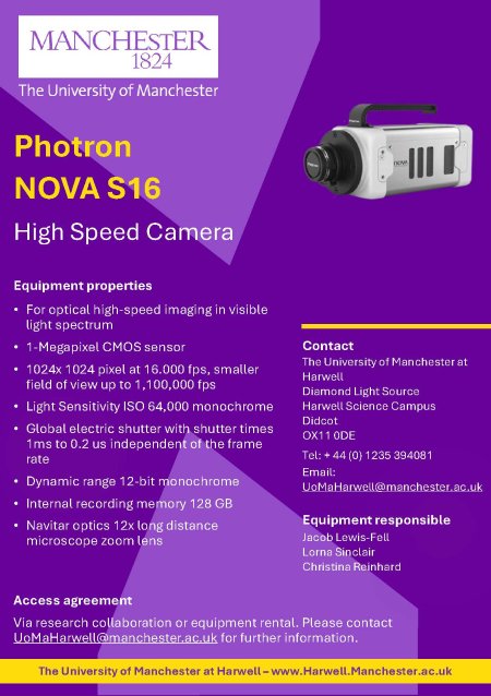 Flyer for High Speed Camera